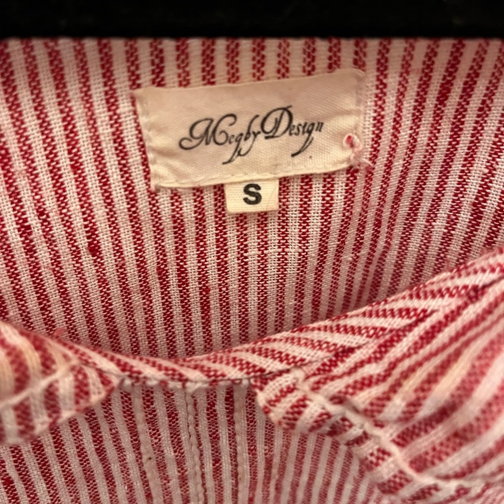 Red Stripe Linen Dress